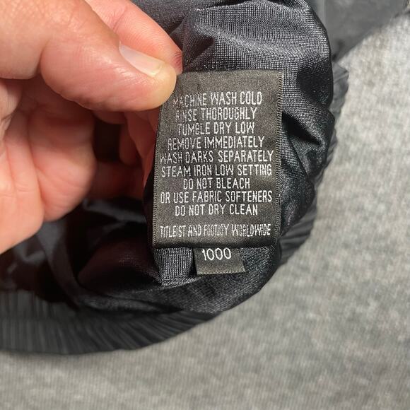 DryJoys by FootJoys Full Zip Jacket Men's XL Black/Houndstooth Rain/Wind Breaker - Picture 9 of 11